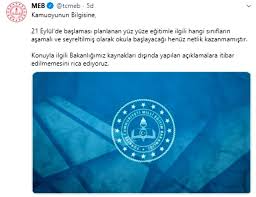Meb yüz yüze eğitim için genelde yayınladı ve 81 ile gönderildi…. Son Dakika Milli Egitim Bakanligi Haberturk Televizyonunun Yuz Yuze Egitimle Ilgili Genelgesini Yalanladi Son Dakika