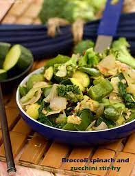 Before you start cooking, you should have these bowls ready near your stove: Broccoli Spinach And Zucchini Stir Fry Recipe Indian Diabetic Recipes