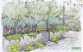 Garden Creation Seasonal Colors Garden Drawntogarden Perspective Sketch Landscape Design Drawings Garden Illustration