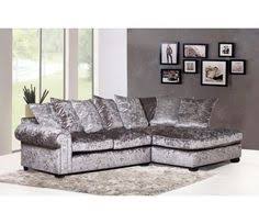 Marilyn Crushed Velvet Corner Sofa Silver Crushed Velvet Living Room Living Room Sofa Velvet Living Room