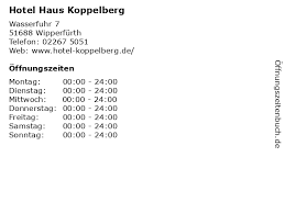 Δείτε 18 κριτικές ταξιδιωτών, 9 φωτογραφίες και μοναδικές προσφορές για hotel haus koppelberg, με ταξινόμηση#2 από 3 ξενοδοχεία wipperfürth και. á… Offnungszeiten Hotel Koppelberg Jurgen Koppelberg Wasserfuhr 7 In Wipperfurth