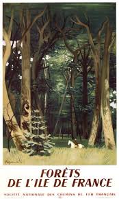 Forets De L Ile De France Baste Sncf 1949 De Plas Aff E B E B H Affiches De Voyage Retro Affiche De Voyage Vintage Ile De France