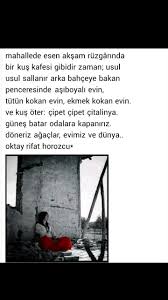 mahallede esen aksam ruzgarinda bir kus kafesi gibidir zaman oktay rifat horozcu literature