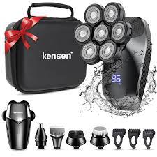 Amazon.com: kensen 7D Head Shaver, 5 in 1 Bald Head Shavers for Men, Head  Electric Razor with Nose Hair Sideburns Trimmer, Waterproof Wet/Dry Mens  Grooming Kit, LED Display, USB Rechargeable, Gifts Travel