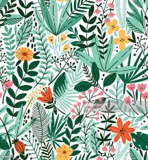 12 x 12 item #13459606. Tropical Seamless Floral Pattern Autumn Vector Illustration Flower Illustration Floral Illustrations Floral Wallpaper