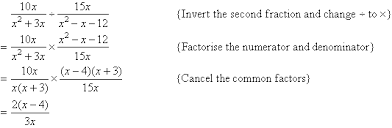 Scroll down the page for more examples and solutions. Division Of Algebraic Fractions