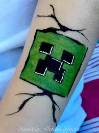 Minecraft Arm Paint Christmas Face Painting Face Painting Easy Face Painting For Boys