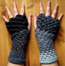They could even work in a costume. Dragon Scale Gloves Free Crochet Pattern U Need A Crafty Creation Crochet Gloves Free Pattern Crochet Gloves Pattern Crochet Fingerless Gloves Free Pattern