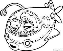 A puppy with a bow. Octonauts Coloring Pages Coloringall
