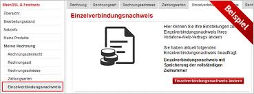 Retourenschein drucken sie erhalten den die vorlage für deine vodafone mobilfunk kündigung. Hilfe Verbindungsubersicht Einzelverbindungsnachweis Rechnung