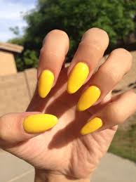Yellow nails have been all the craze lately and this set. Yellow Acrylic Nails Elevenloser Yellow Nails Design Yellow Nails Summer Acrylic Nails