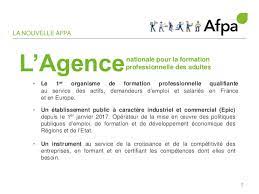 De par son travail et sa bonne humeur, elle contribuait chaque jour à l'avancement des projets aux côtés de son chef de département. L Agence Nationale Pour La Formation Professionnelle Des Adultes Au