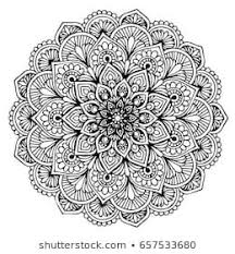 Images Photos Et Images Vectorielles De Stock De Flower Mandala Vintage Decorative Elements Oriental Pattern Vec Livre De Couleur Coloriage Mandala Mandala