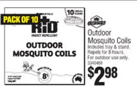 Outdoor Mosquito Coils Offer At Bunnings