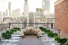 Chicago Rooftop Wedding Rooftop Wedding Ceremony Rooftop Wedding Cityscape Wedding
