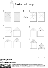 How To Make A Basketball Hoop Origami Style Basketball Hoop Origami Printable Origami Instructions