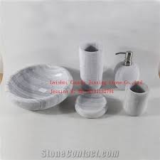 Marble accessory bathroom hot sale promotion real marble metal modern accessory for bathroom. Grey Marble Bathroom Accessory Set Marble Tumbler Marble Soap Holder Marble Toothbrush Holder Marble Soap Dispenser From China Stonecontact Com