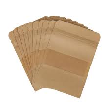 Download Visit To Buy Practical 10 Pcs Coffee Seeds Sweets Ziplock Seal Kraft Paper Bag Window Stand Up Sealable Pouch Advertisemen Paper Bag Kraft Paper Retail Bags
