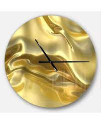 Design Art Designart Oversized Modern Round Metal Wall Clock Reviews Home Macy S In 2021 Metal Wall Clock Wall Clock Metal Clock