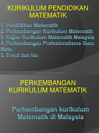 Sejarah perkembangan sistem peradilan pidana. Perkembangan Kurikulum Mt Di Malaysia