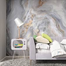 Beautiful Grey Curly Marble Golden Veins Abstract Wallpaper Etsy In 2020 Home Decor Wall Art Office Mural Abstract Wallpaper