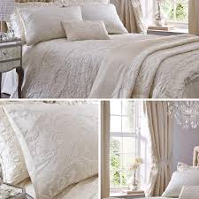 These jacquard bedding set are ideal interior decor items. Cream Duvet Covers Filigree Textured Jacquard Quilt Cover Luxury Bedding Sets Ebay