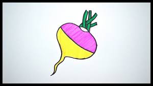How To Draw Turnip Step By Step Drawing For Kids Easy Drawing Easy Drawings Drawing For Kids Step By Step Drawing