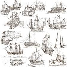 Boats And Ships Around The World Collection Of An Hand Drawn Art World Boat Steampunk Ship