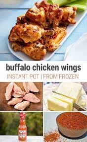 Instant Pot Chicken Wings From Frozen With Buffalo Sauce Recipe Instant Pot Recipes Chicken Chicken Wings Instant Pot Chicken