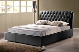 Perfect in the master suite and guest room alike, this headboard comes with stainless steel hardware in a brushed nickel finish and will attach to most standard queen size bed frames. Baxton Studio Bianca Black Modern Bed With Tufted Headboard Queen Size Q C Home