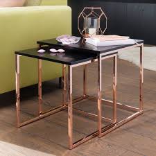 Save to favorites barrett leather ottoman. Nancy S Belen Side Tables Coffee Tables Set Of 2 Modern Tables Metal Black Copper Les Plus Beaux Meubles 1 En Meubles Nancy Homestore