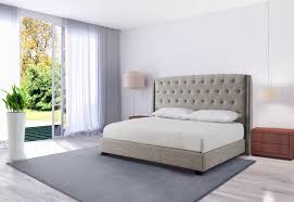 Eastern blue king size upholstered rounded panel bed. Mount Leconte Furniture Christina Sandstone King Size Upholstered Bed Darvin Furniture Upholstered Beds