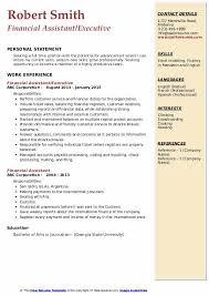 Assistant director of financial aid job description template. Financial Assistant Resume Samples Qwikresume