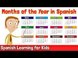 Months Of The Year In Spanish Spanish Learning Youtube For Kids Homeschool Pop Learning Spanish Spanish Language Learning Spanish Months Of The Year