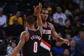 Is an american professional basketball player for the portland trail blazers of the national basketball ass. Hd Wallpaper Nba Basketball Lamarcus Aldridge Damian Lillard Portland Wallpaper Flare