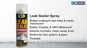 Spray testing is the use of controlled water flow deposited on building components in a manner that the spray testing is started at the point of lowest elevation below an area of suspected leakage. Bosny Ph Bosny Leak Sealer Spray