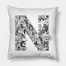 Buy top selling products like monogram personalized lumbar throw pillow and personalized farmhouse floral throw pillow. Floral Letter N Letter N Pillow Teepublic