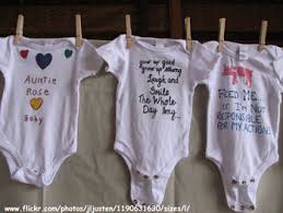 Crafts To Make At A Baby Shower Baby Shower Onesie Baby Shower Onesie Decorating Baby Shower