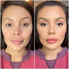 Very simple, natural everyday look Before & After.