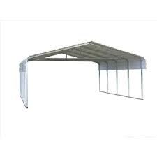 Versatube 20 Ft W X 20 Ft L X 10 Ft H Steel Carport With Truss Bracing Cm220200100 The Home Depot Metal Carports Steel Carports Steel Roof Panels