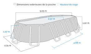 Piscine Tubulaire Intex Prism Frame Ovale 5 03 X 2 74 X 1 22m