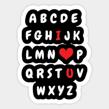 By now i hope i've convinced you to give ipa a chance. Valentine S Day Alphabet Abc I Love You Love Alphabet Sticker Teepublic