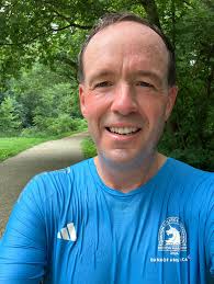 Tempo run...all for more priestly vocations! Loving the challenge of soupy,  sticky, summer days! “Just keep running.”