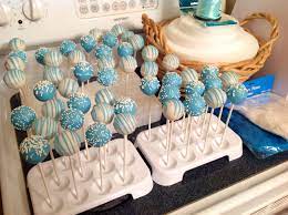 Baby Shower Boy Baby Blue And White Cake Pops Baby Boy Shower Baby Shower Decorations For Boys Baby Boy Quilt Patterns