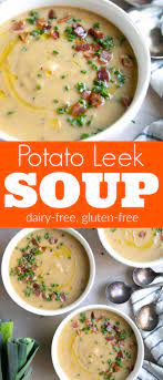 Cauliflower Leek And Potato Soup Dairy Free The Forked Spoon Recipe Potato Leek Soup Food Leek Soup