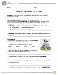 Producers are organisms that do not need to. Food Chain Gizmo Simulation