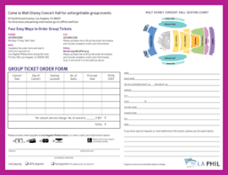 Fillable Online Walt Disney Concert Hall Seating Chart Fax