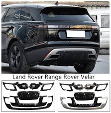 Rear Bumper Lip Spoilers Exhause For Land Rover Range Rover Velar 2017 18 19 2020 2021 High Quality Silver Black Abs Diffuser Aliexpress