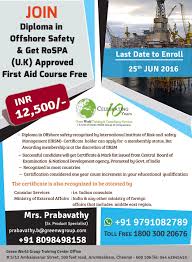 Gwg Providing Diploma In Offshore Safety Low Cost Http Greenwgroup Co In Traini Diploma In Offshore Safety Online Safety Diploma How To Apply