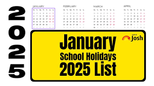 January 2025 Calendar School Holidays